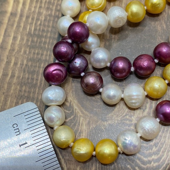 Freshwater Multi-Color Pearl Necklace - Picture 7 of 7